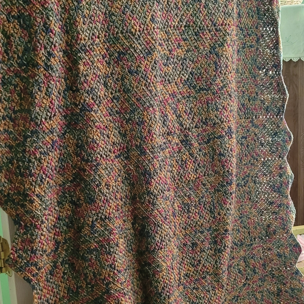 Colorful Textured Knit Throw